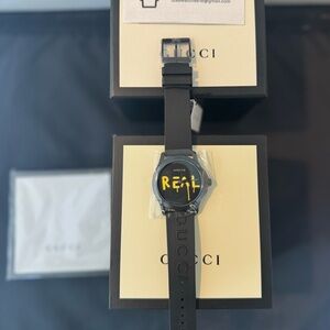 GUCCI Ghost G-Timeless Black Dial Black Rubber Men's Watch YA1264017